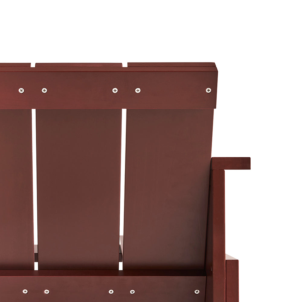 クレートラウンジチェア・アイアンレッドの背面アップ画像