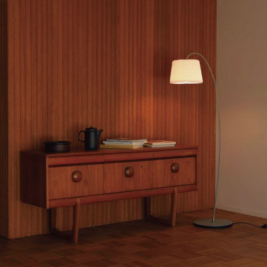 スノードロップ フロアランプ　グレー